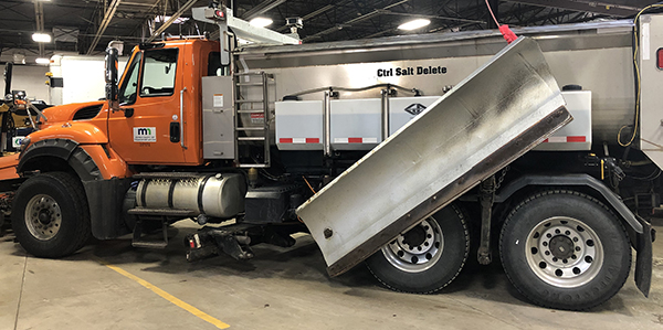 Photo: Snowplow with the name Ctrl Salt Delete on it.